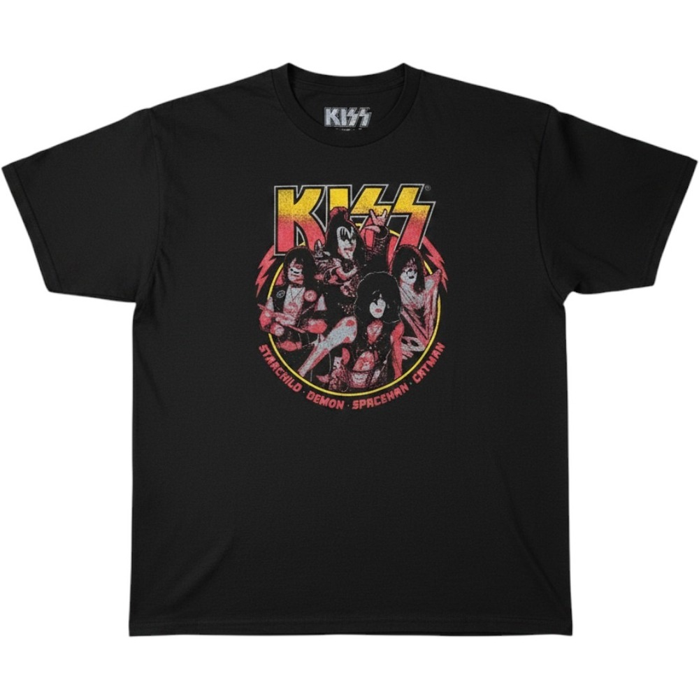 KISS Band Graphic T-Shirt Mens‎ 2X Concert Tee Heavy Metal 70s 80s Rock